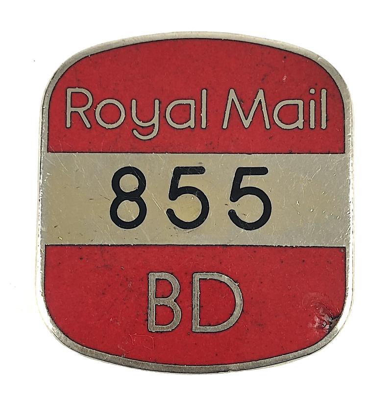 General Post Office GPO Royal Mail postmans 855 BD security badge Bradford