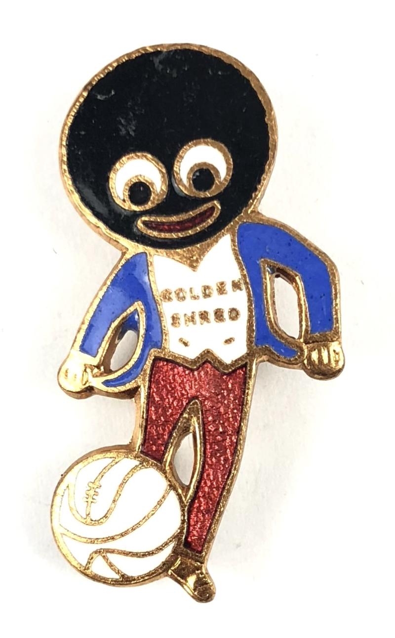 Robertsons Golly Footballer white waistcoat advertising badge H.W.Miller