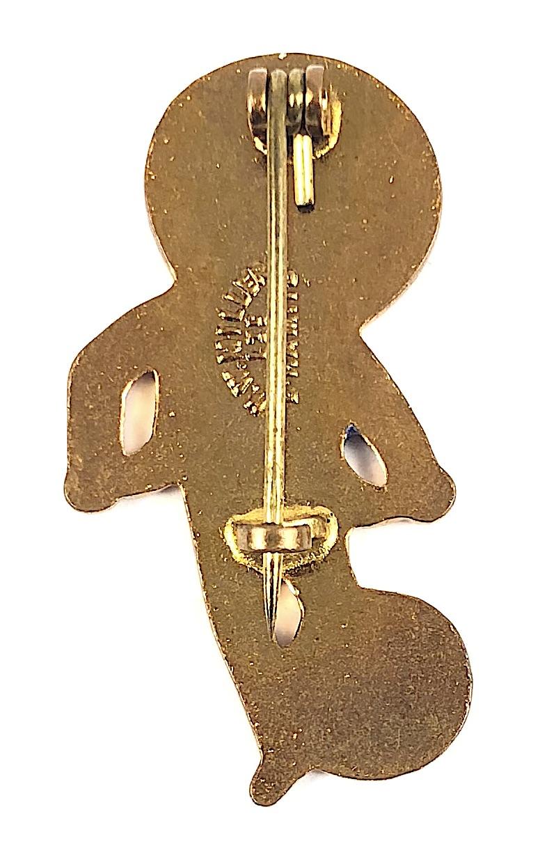 Robertsons Golly Footballer white waistcoat advertising badge H.W.Miller