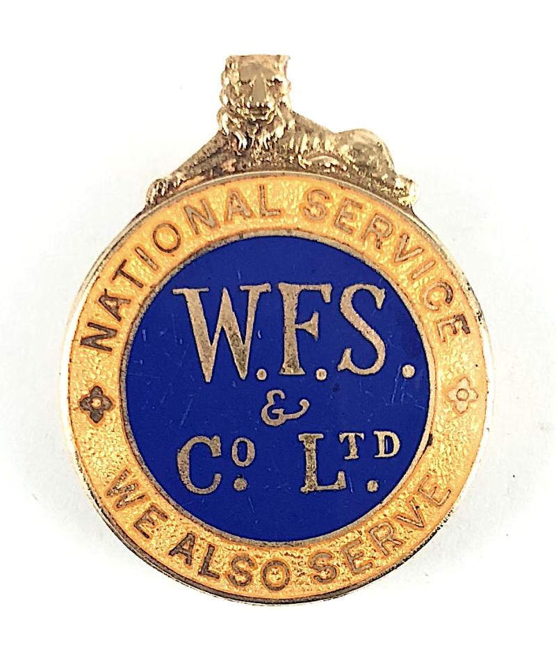 W.F.S. & Co Ltd National Service We Also Serve Numbered Identification Badge