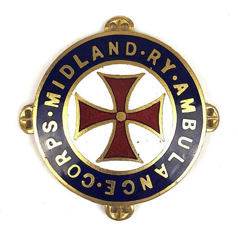 Midland Railway Ambulance Corps Sew On Enamel Arm Badge