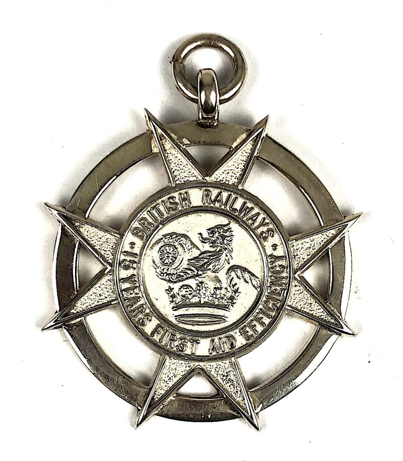 British Railway St John Ambulance 15 Years Service 1958 Silver Medal