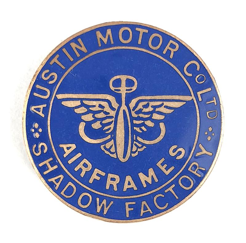 Austin Motor Co Ltd Shadow Factory Airframes War Service Badge