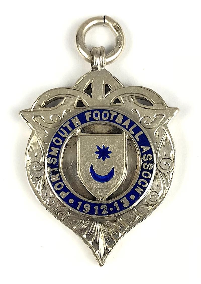 1912 Portsmouth Football Assoc Minor Cup Silver Referee Medal C.HOLLAMBY