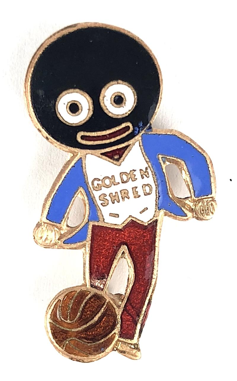 Robertsons Golly footballer white waistcoat advertising badge CHARLES DAVIS