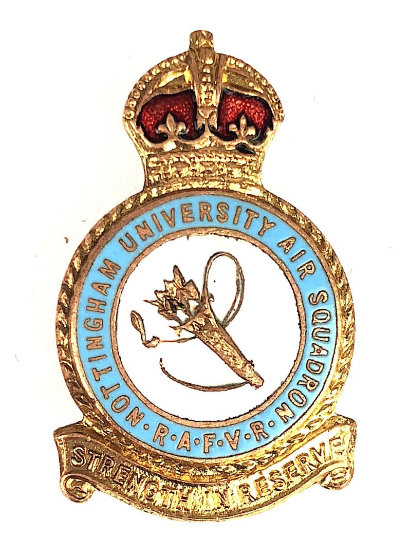 Nottingham University Air Squadron RAFVR badge circa 1948