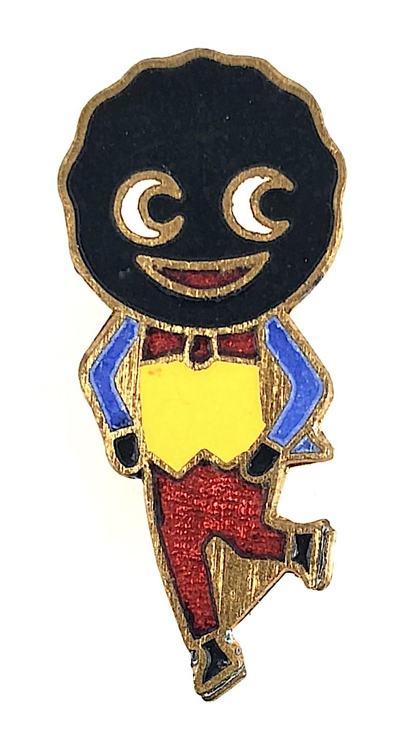 Robertsons 1970s Golly Skater advertising badge R.E.V.Gomm