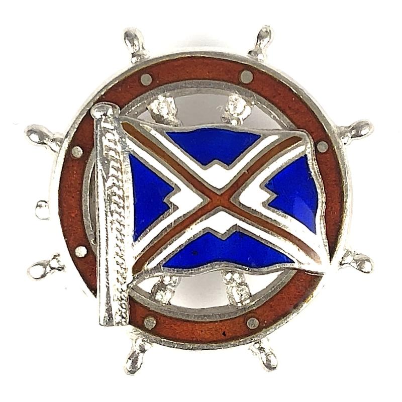 Union-Castle Mail Steamship Co 1912 silver ships wheel badge by Michael Emanuel Southampton