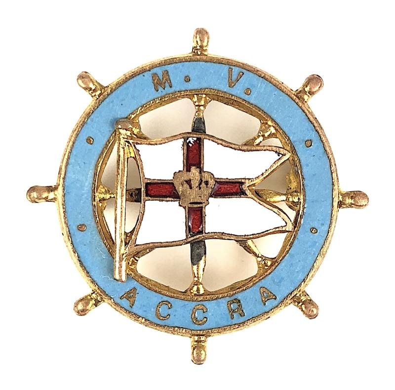 M.V. Accra Elder Dempster Line ships wheel badge