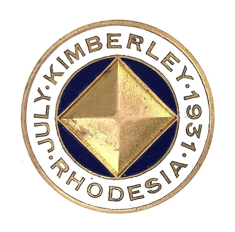 Kimberley Rhodesia July 1931 Political Badge