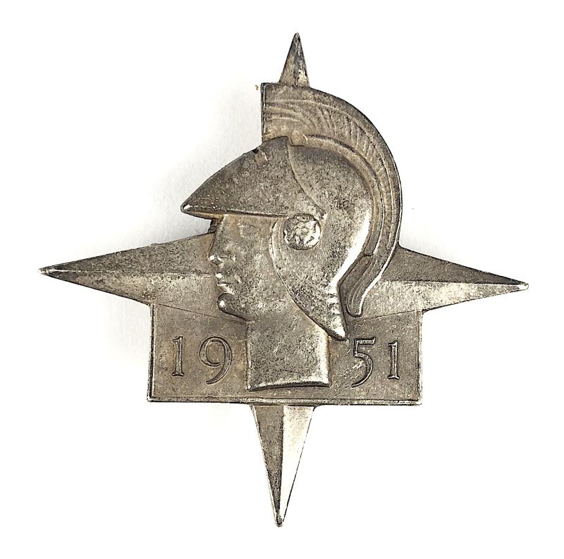 Festival of Britain 1951 oxidized silver plated badge