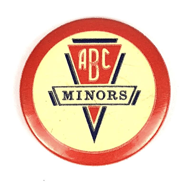 ABC Minors Saturday Cinema Club for children tin button badge