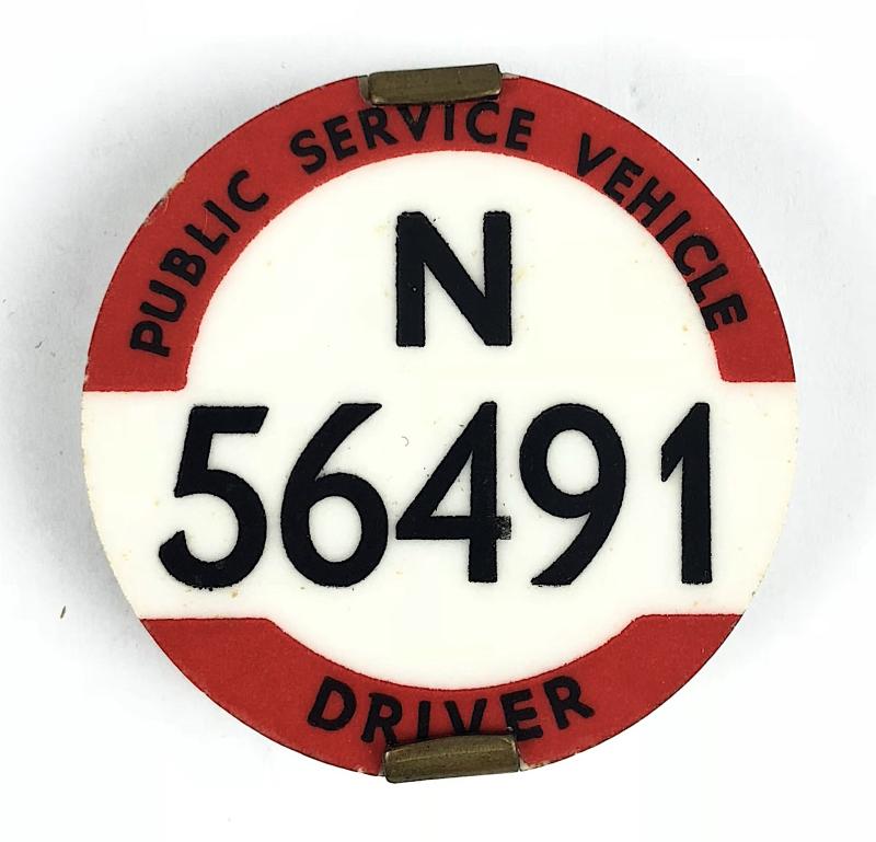PSV Bus Driver Metropolitan Area Public Service Vehicle licensing badge