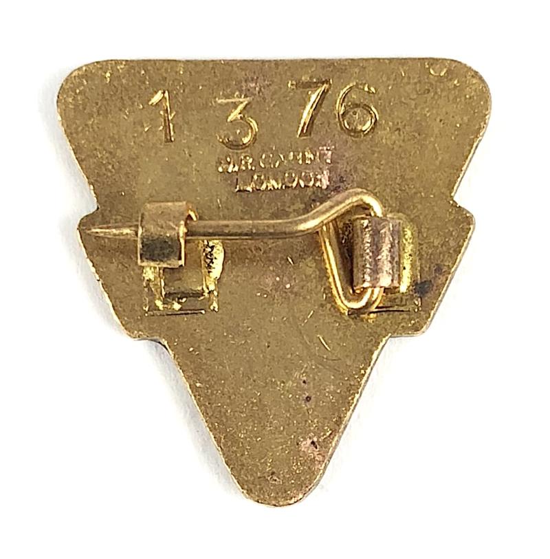 Butlins Holiday Camp Blue Inverted Triangle Numbered Staff Badge