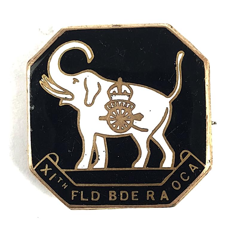 11th Field Brigade Royal Artillery Old Comrades Association enamel badge