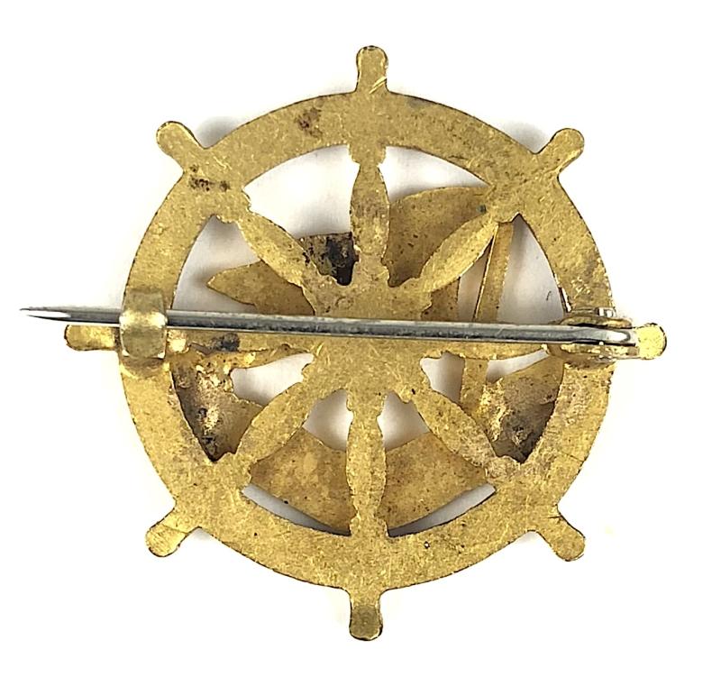 T.S.S. Tuscania Anchor Line ships wheel badge