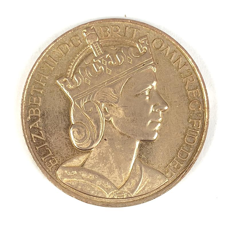 1953 Coronation Queen Elizabeth II Rolls Royce Commemorative Medal & Box