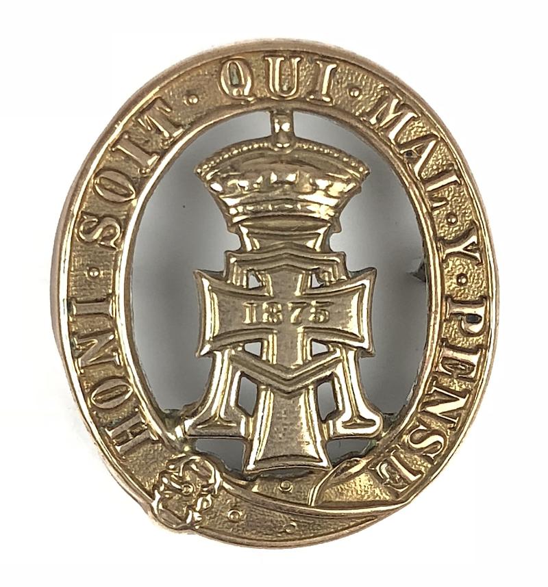 PWO Yorkshire Regiment Victorian post 1881 pagri pin badge