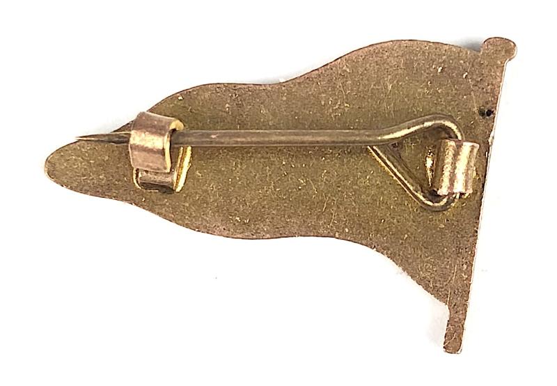 Norfolk Holiday Boats Boatyard red burgee flag pin badge