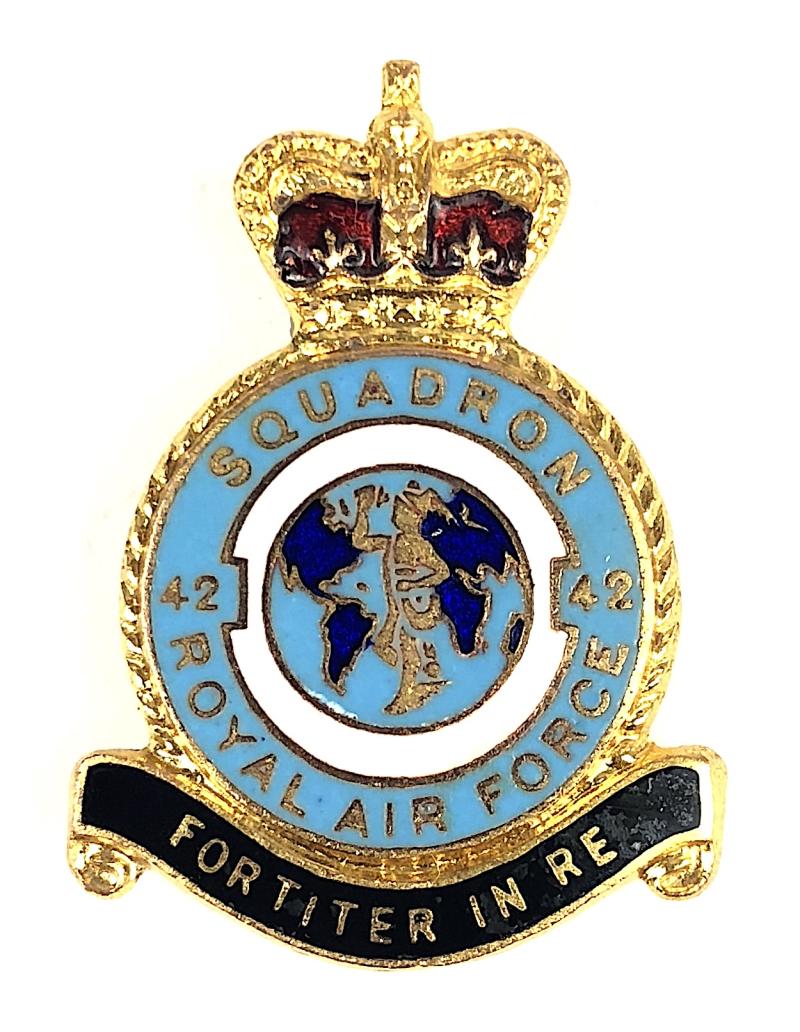 RAF 42 Squadron Royal Air Force Badge H.W. Miller Ltd