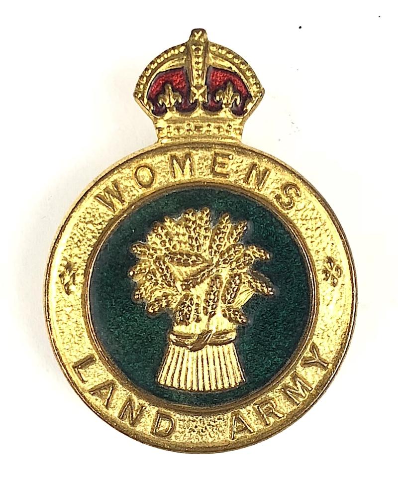 WW2 Womens Land Army WLA hat and uniform badge H.W.Miller