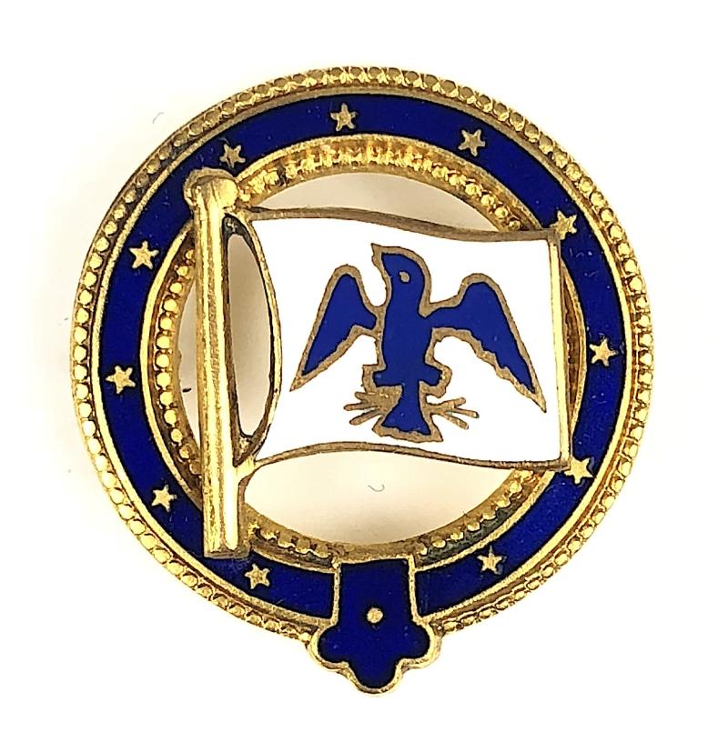 American Line Company Flag gilt and enamel pin badge