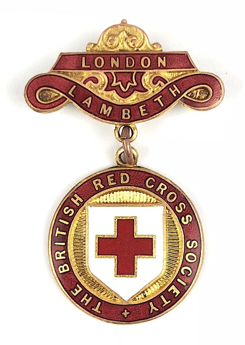 British Red Cross Society London Lambeth County Badge