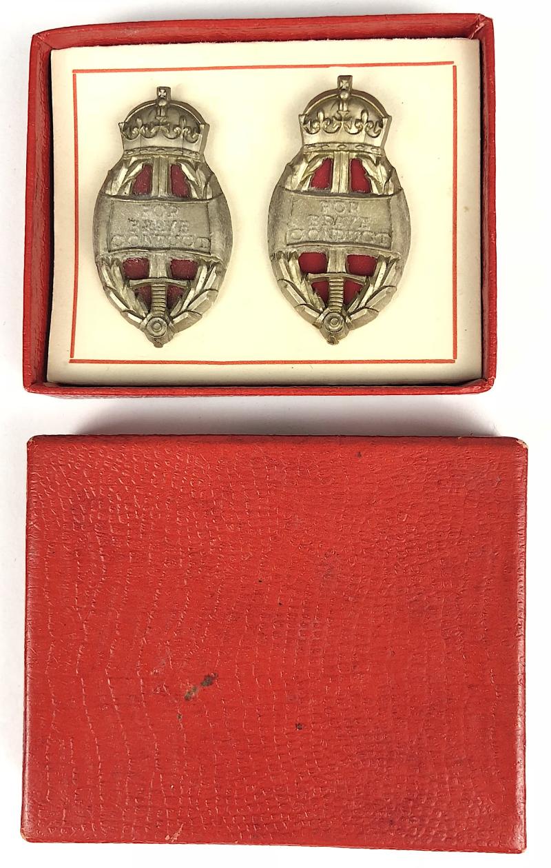 King’s Commendation for Brave Conduct plastic economy badges in Box of Issue