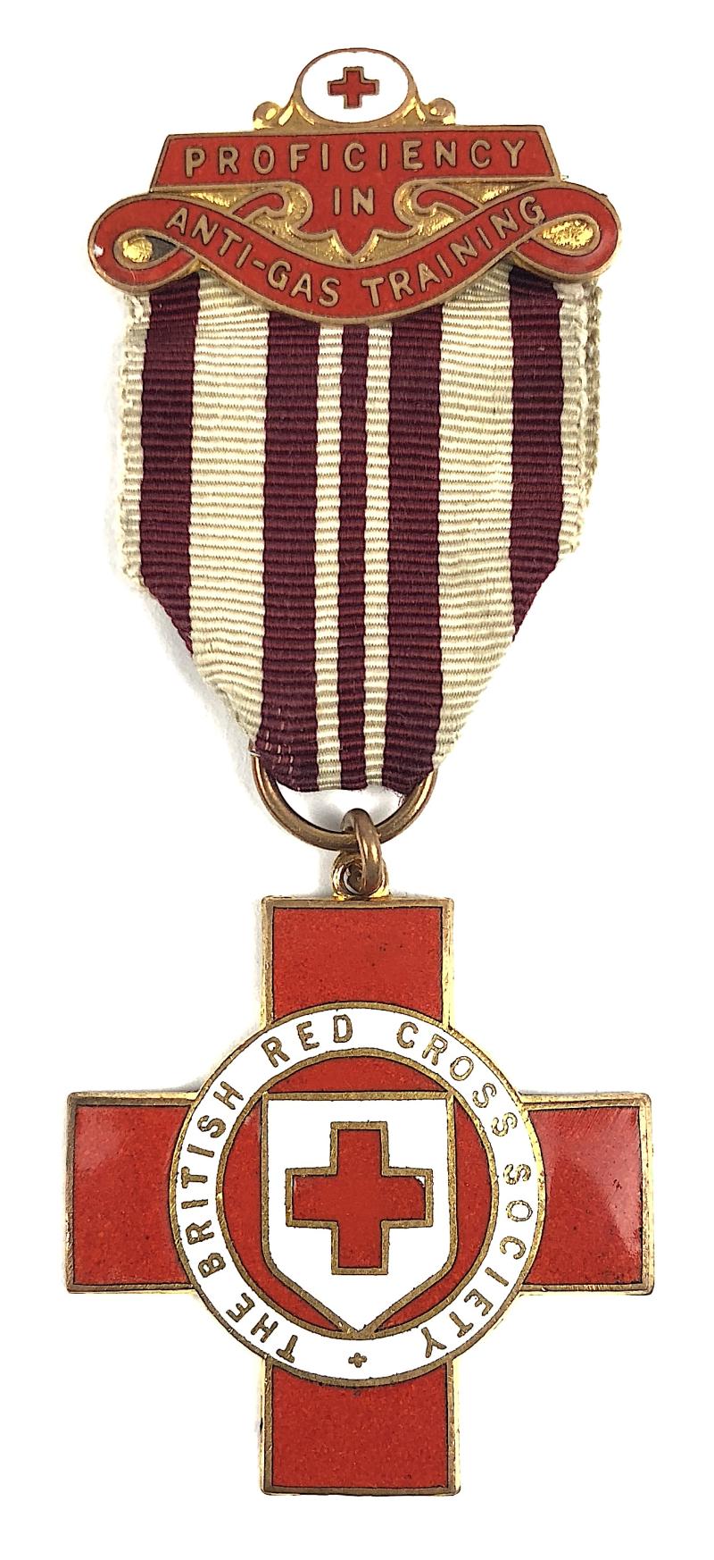 British Red Cross Society Proficiency Anti Gas Training named medal