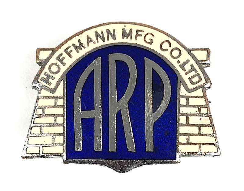 Hoffmann MFG Co Ltd ARP Warden Air Raid Precautions Badge