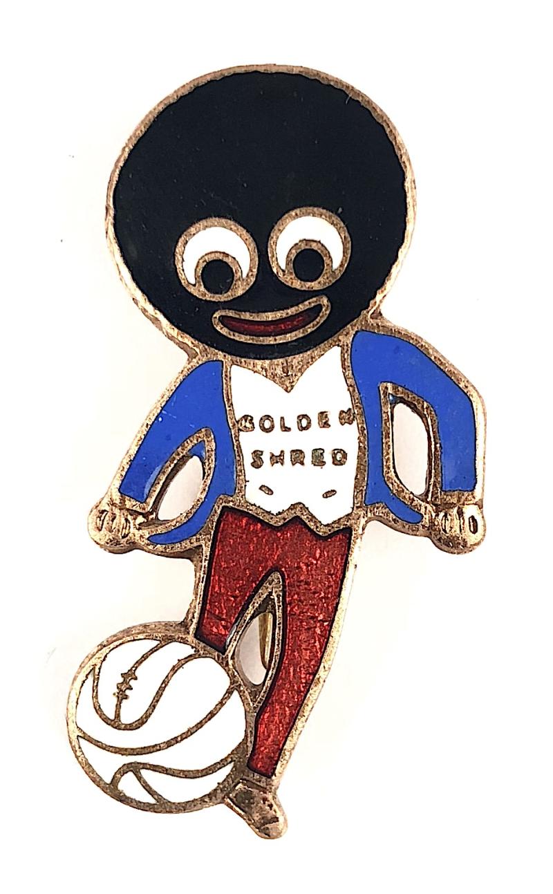 Robertsons Golly Footballer white waistcoat advertising badge H.W.Miller