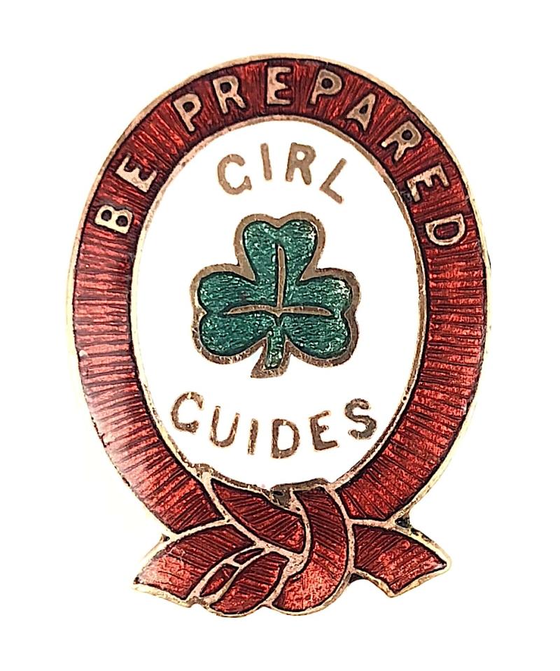 Girl Guides First Class award gilt and enamel badge by Collins London