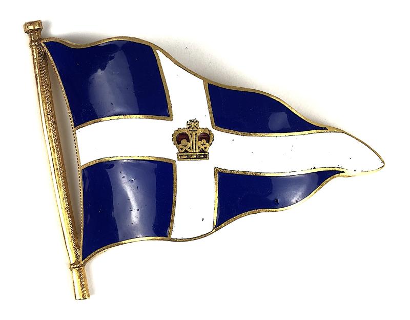 Royal Thames Yacht Club Ripple Pennant Enamel Flag Belt Buckle