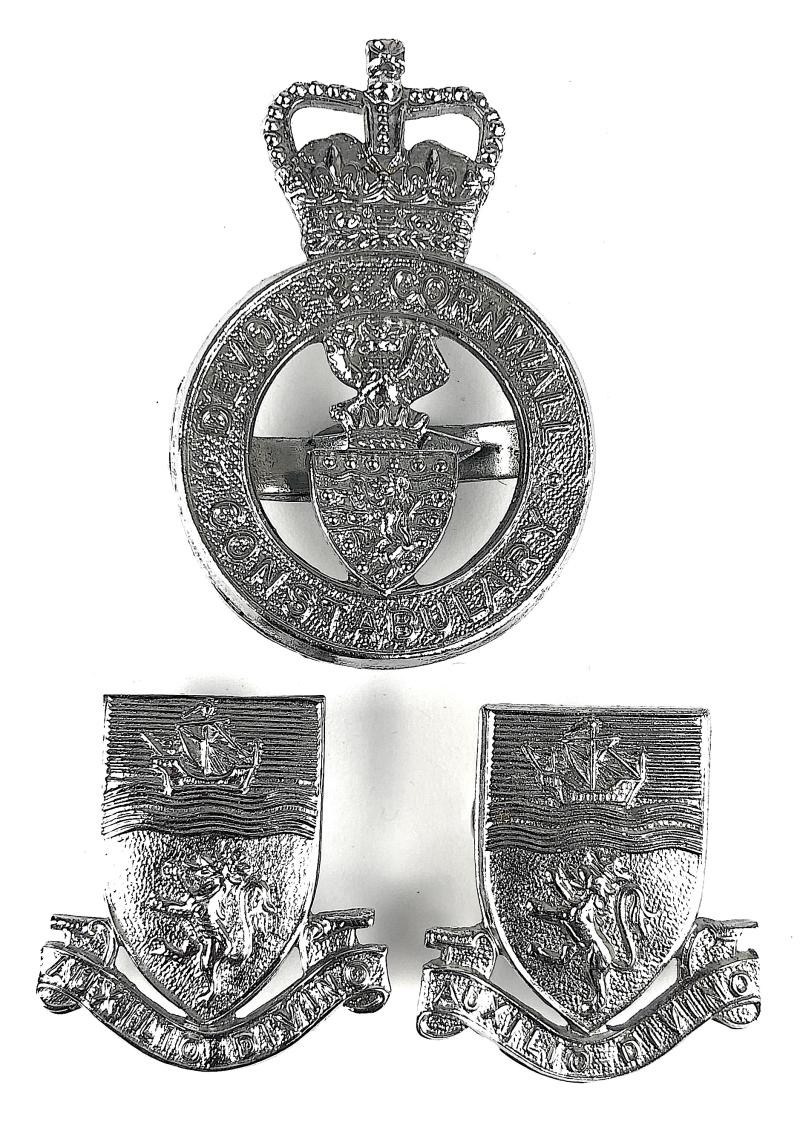 Devon & Cornwall Constabulary Police Cap & Collar Badges