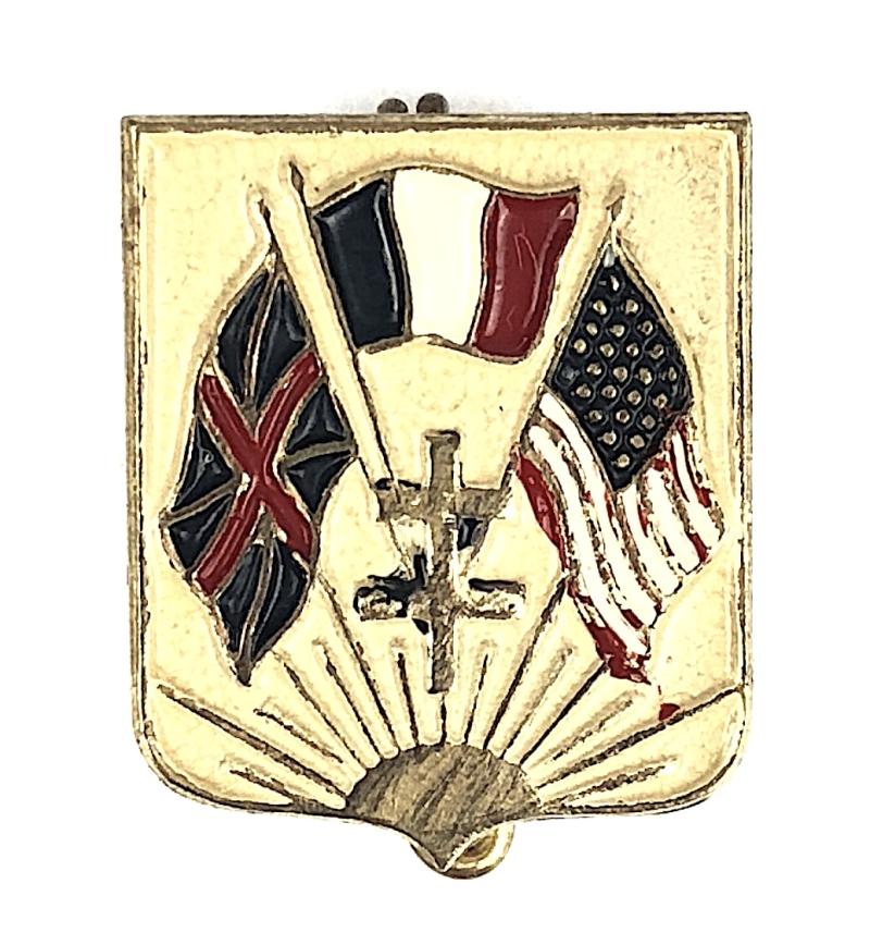 WW2 Free French Forces Britian & USA Victory Flag Badge