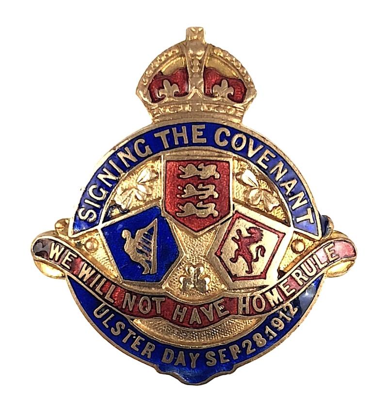 We Will Not Have Home Rule Ulster Day 1912 supporters badge