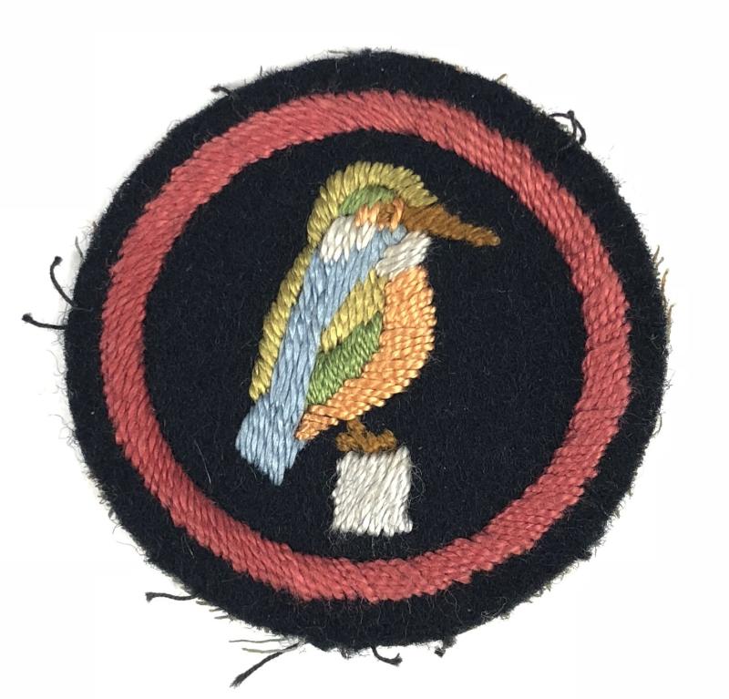 Girl Guides Kingfisher bird patrol emblem pre 1930 felt cloth badge