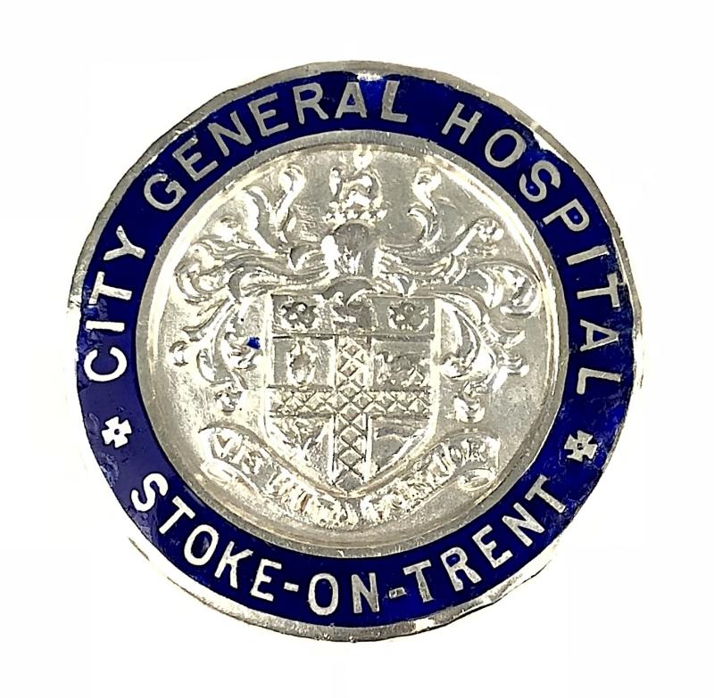 City General Hospital Stoke-On-Trent 1945 Silver Badge Staffordshire