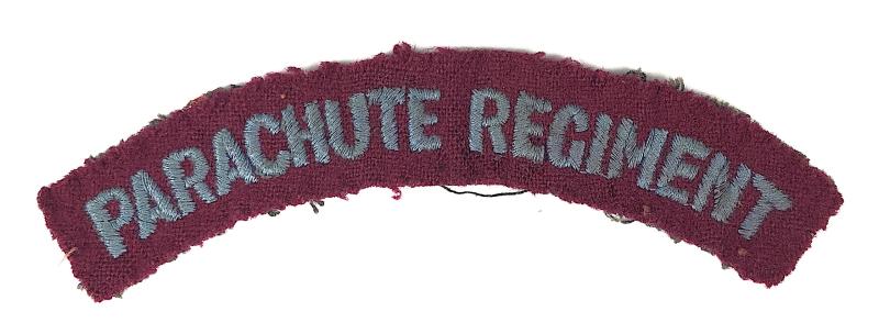 British Army Parachute Regiment airborne infantry cloth shoulder title badge