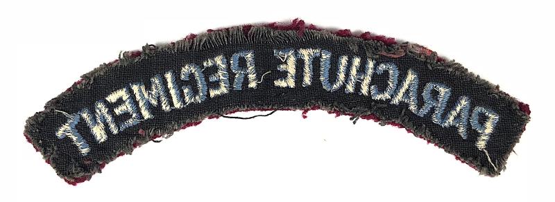 British Army Parachute Regiment airborne infantry cloth shoulder title badge