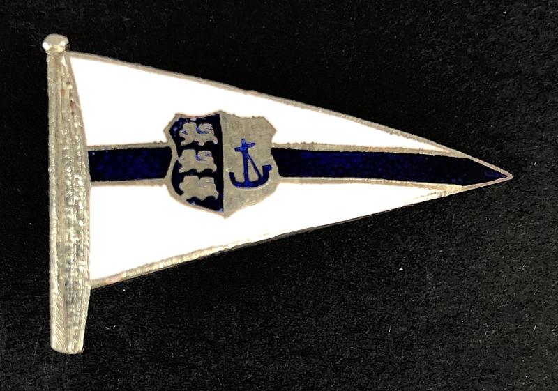 Blackwater Sailing Club Enamel Pennant Flag Pin Badge c.1940's