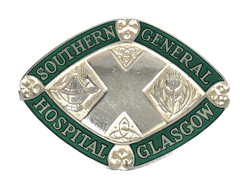 Southern General Hospital Glasgow Hm 1978 silver nurses qualification badge Scotland