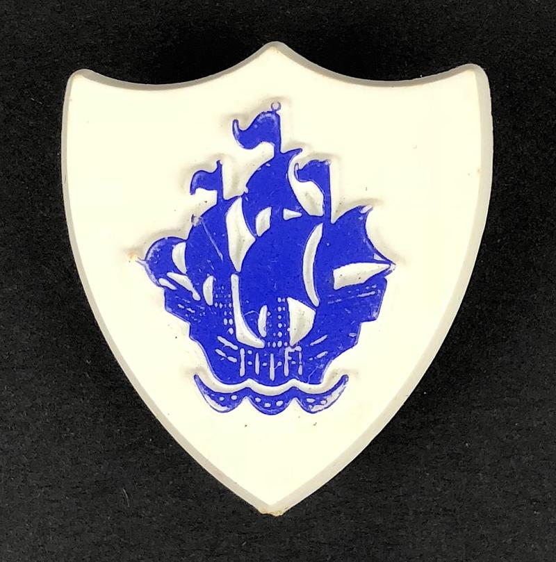 Blue Peter Plastic Shield raised ship badge c.1958 BBC TV Series