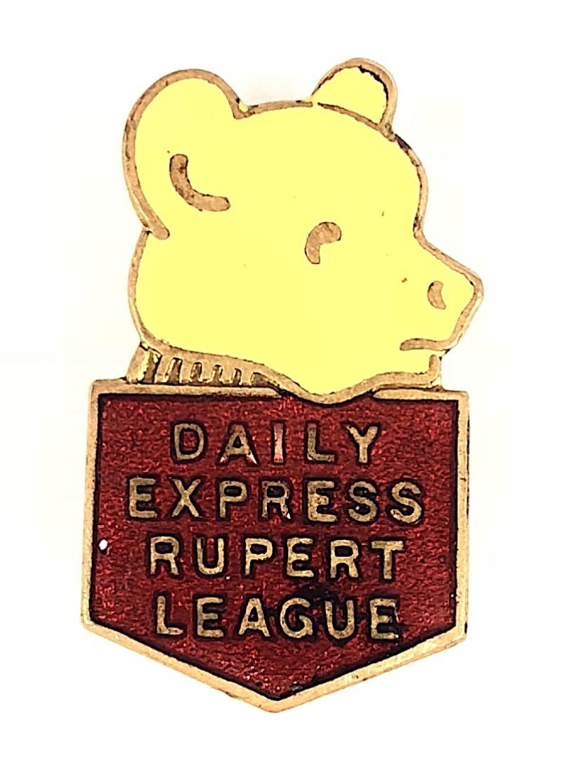 Daily Express Newspaper Rupert Bear League childrens club badge