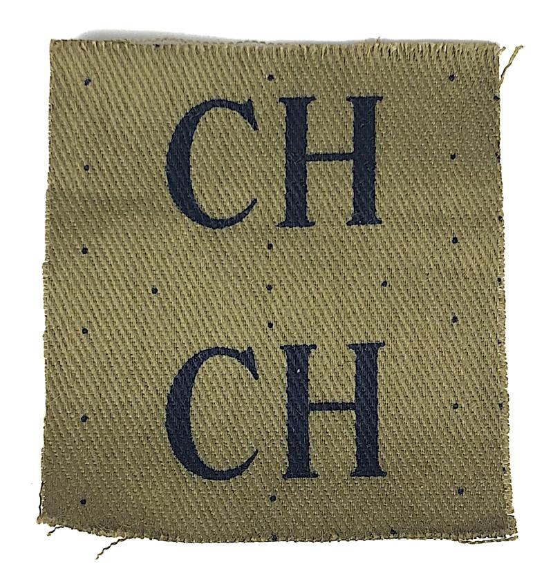 WW2 Cheshire Home Guard Battalion pair of uncut cloth designation badges