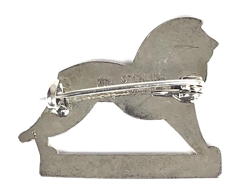 1924 British Empire Exhibition Wembley Lion silver badge by Charles Horner