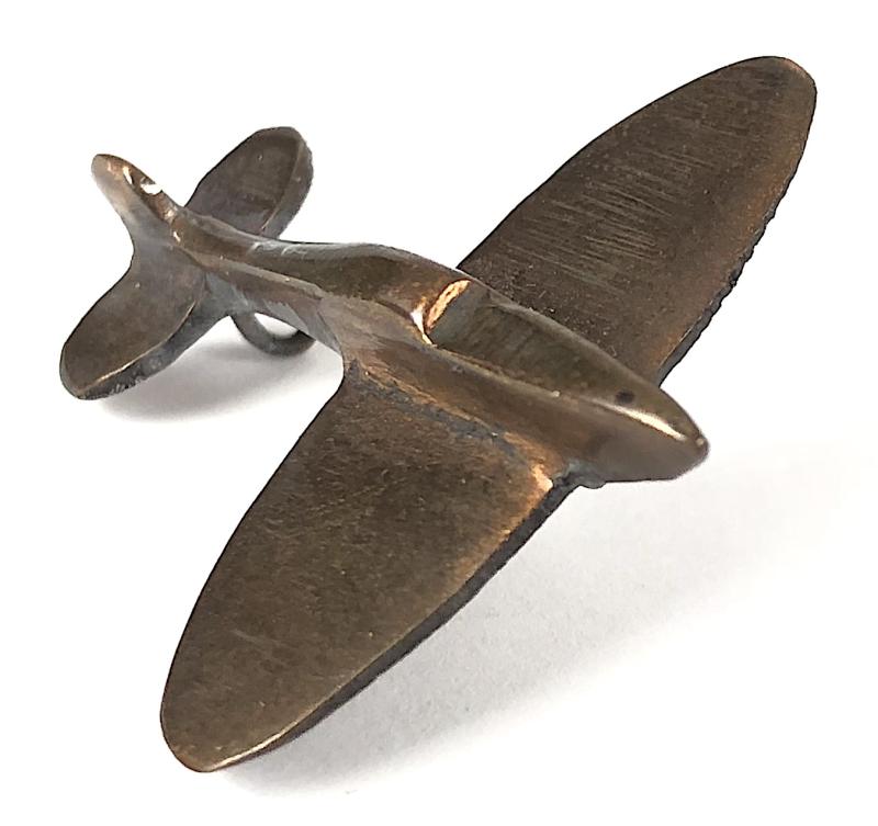 WW2 Spitfire Fighter Plane copper penny fundraising badge