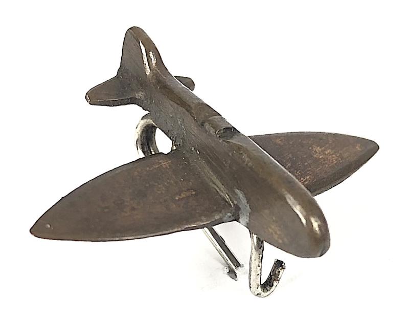 WW2 Spitfire Fighter Plane copper penny fundraising badge