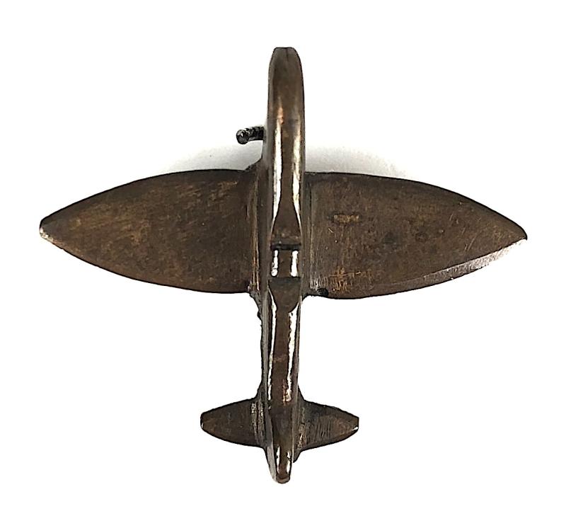WW2 Spitfire Fighter Plane copper penny fundraising badge