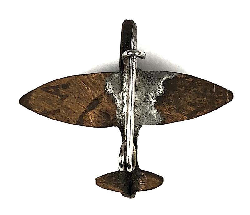 WW2 Spitfire Fighter Plane copper penny fundraising badge